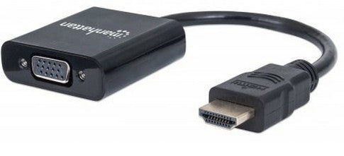Convertidor HDMI a VGA MANHATTAN 151436 - 0, 22 m, HDMI, VGA, Macho/hembra, Negro Convertidor HDMI a VGA MANHATTAN 151436 - 0, 22 m, HDMI, VGA, Macho/hembra, Negro